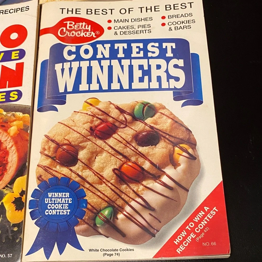 Betty Crocker vintage Cookbook Collection - Red, Blue, and White Covers